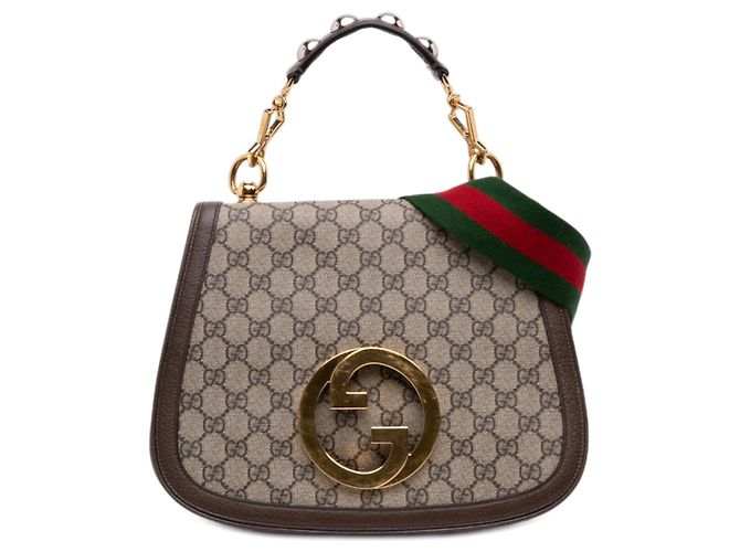 Gucci Bege Medium GG Supreme Blondie Top Handle