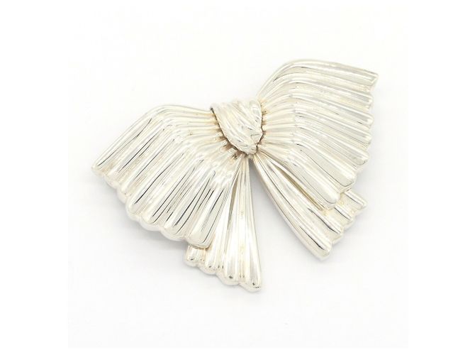 Tiffany & Co. Vintage Ribbon Brosche Silber