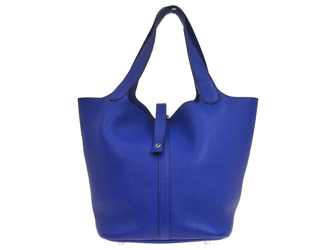 Hermès Hermes Picotin Lock Clemence MM Bleu