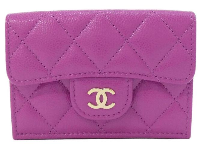Chanel Timeless Classic Line AP0230 Wallet Purple