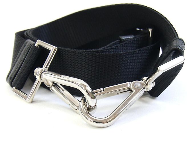 Tracolla in nylon nero Prada
