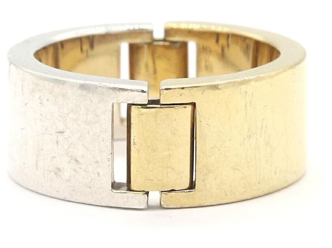 Anello in argento sterling bicolore Bottega Veneta D'oro