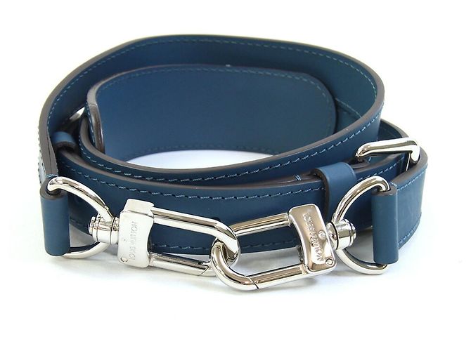 Louis Vuitton Epi Leather Shoulder Strap White Light blue
