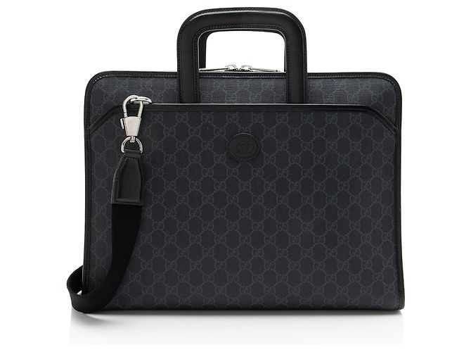 Valigetta Gucci GG Supreme Interlocking G Nero