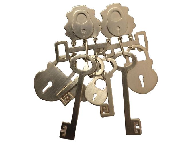 Boucles d'oreilles Tory Burch "Surreal Lock & Key" Doré