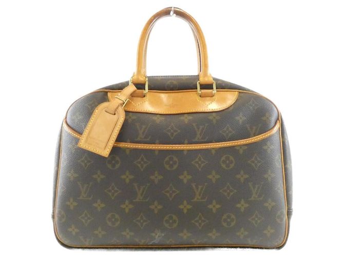 Bolsa de mão Louis Vuitton Monogram Bowling Vanity Marrom