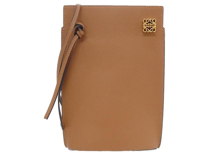Bolsa de Ombro Loewe Dice Pocket Marrom