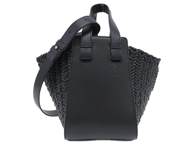 Borsa a tracolla compatta Loewe Hammock Nero 