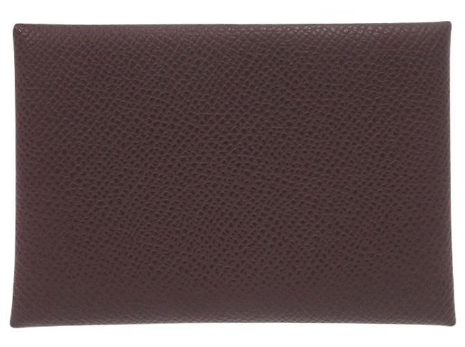 Hermès Hermes Calvi Duo Veau Epsom Card Case Brown