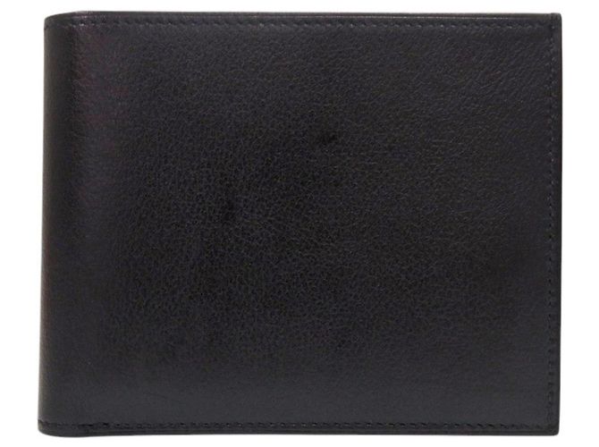 Hermès Hermes Citizen Twill Compact Veau Evergrain Bi-fold Wallet Black