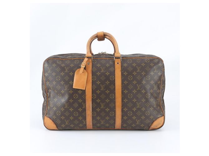 Sac Boston Louis Vuitton Monogram Sirius 55 en cuir Marron
