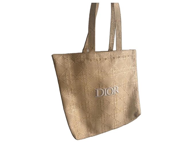 Dior Book Tote aus Stroh Beige 