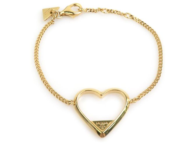 Bracelet à breloques doré Prada