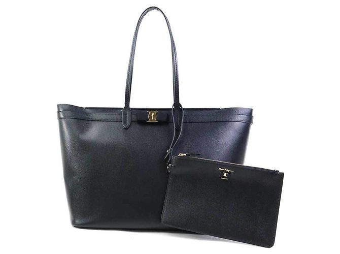 Borsa a tracolla in pelle nera Salvatore Ferragamo Nero