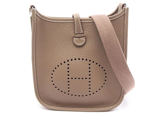 Hermès Bolsa de ombro Hermes Evelyne Amazon TPM Marrom Taupe