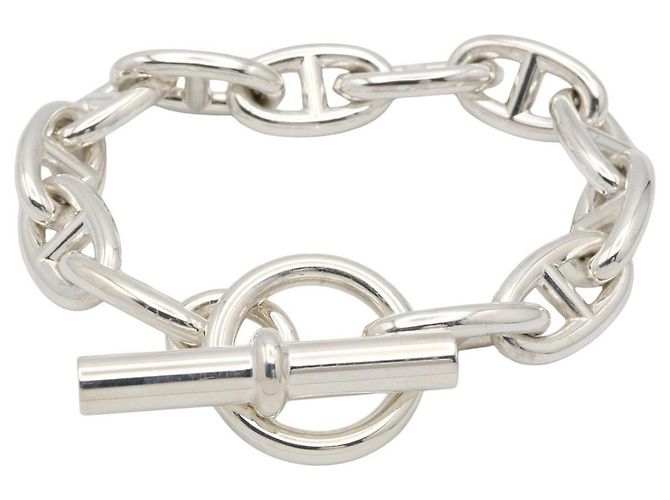 Hermès Bracciale Charm Hermes Chaine d'Ancre GM Argento