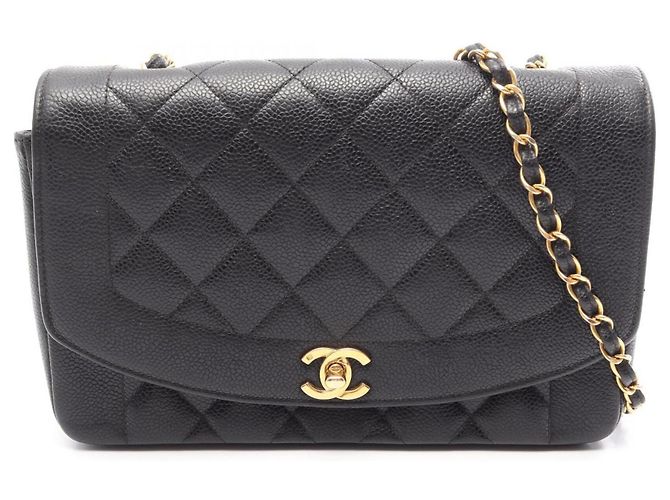 Borsa a Spalla Chanel Matelassé Diana Flap Nero