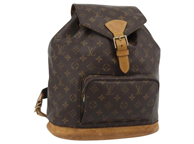 LOUIS VUITTON Monogram Montsouris GM Backpack M51135 LV Auth 190396