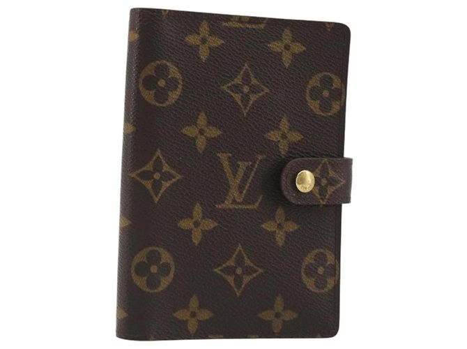 LOUIS VUITTON Monogram Agenda PM Day Planner Cover R20005 LV Auth BA14037