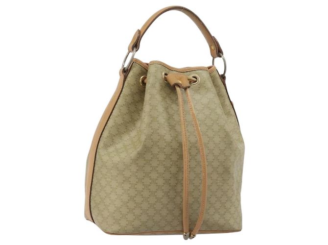 Céline Sac à main CELINE Macadam Canvas PVC Beige Or Auth fm5389A Doré