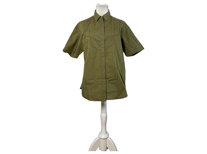 Camicia in cotone vintage Dior da uomo Verde oliva M Cachi