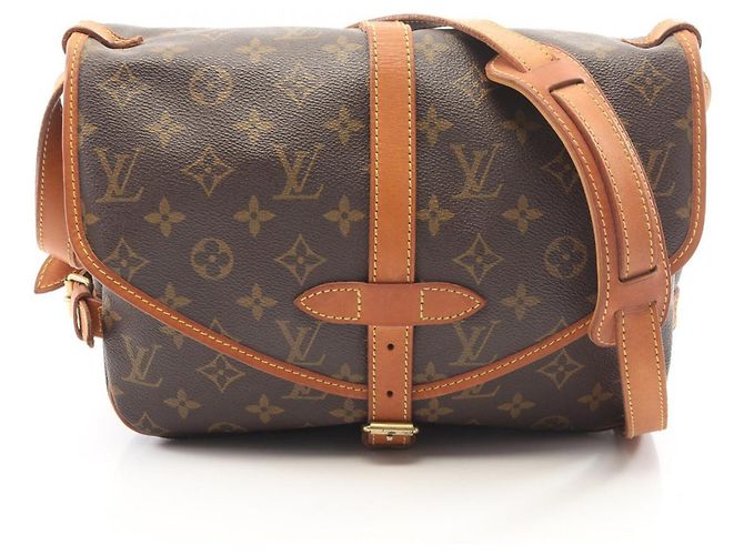Louis Vuitton Saumur 30 Monogram Schultertasche Braun Monogramm