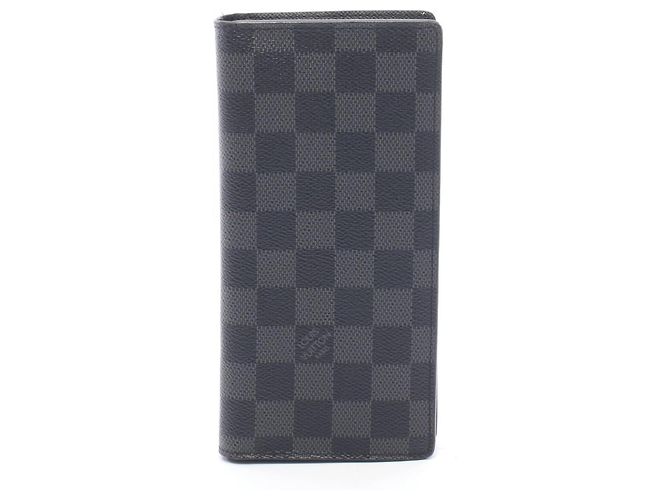 Louis Vuitton Portefeuille Brazza Damier Graphite Bi-Fold Long Wallet Black