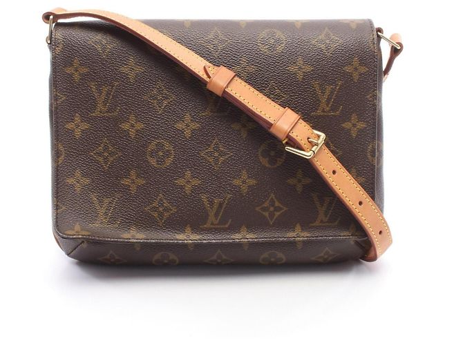 Bolsa de ombro Louis Vuitton Musette Tango Marrom