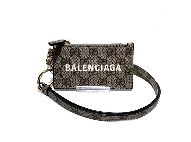 Gucci & Balenciaga The Hacker Project Coin Case Brown