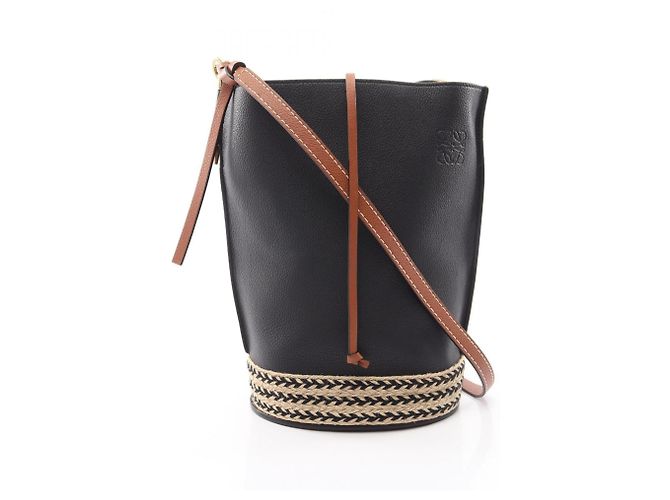 Borsa a tracolla a secchiello GATE di Loewe Marrone Nero 
