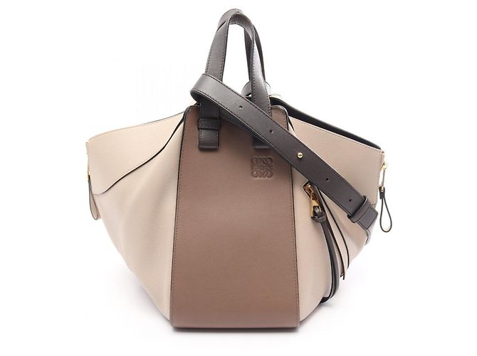 Sac à main 2-en-1 Loewe Hammock Small Marron Beige