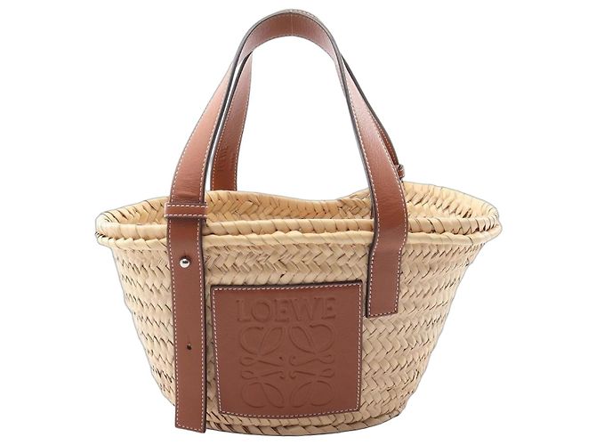 Borsa Cesto Piccola Loewe Marrone Beige