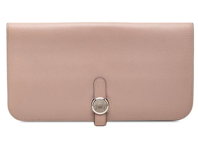 Cartera larga Dogon de Hermès en rosa