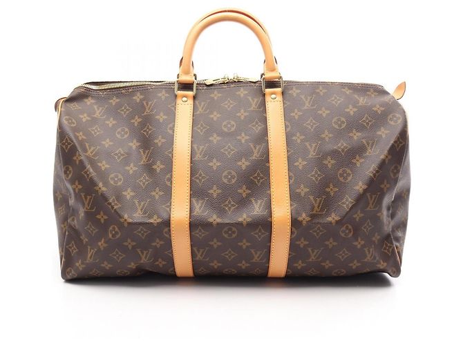 Bolso Boston Louis Vuitton Keepall 50 Monogram Castaño Monograma