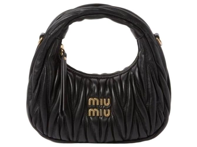 Miu Miu Borsa in Pelle Matelassé Nera Nero