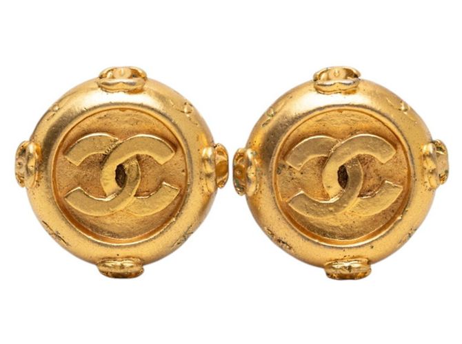 Chanel Coco Mark Ohrringe vergoldet Golden