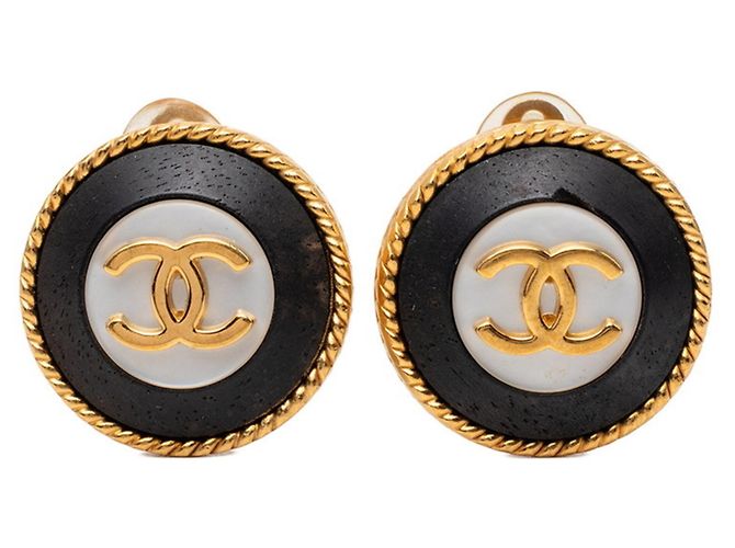 Timeless Orecchini Chanel Coco Mark Vintage Nero