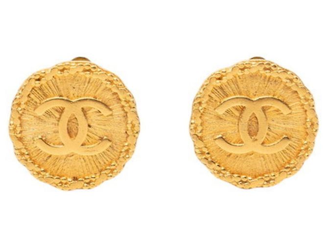 Chanel Coco Mark Vintage Ohrringe Golden