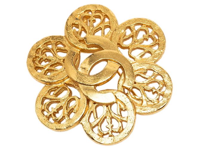 Chanel Coco Mark Vintage Brosche Golden