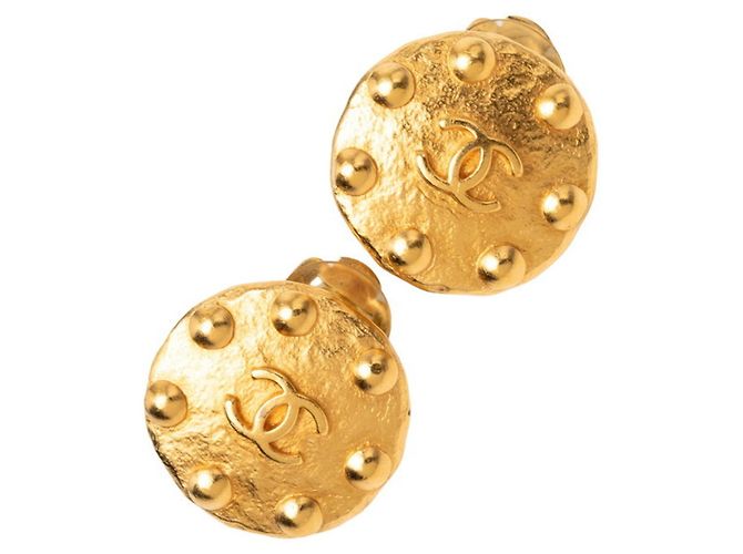 Timeless Orecchini a clip Chanel Vintage Coco Mark D'oro