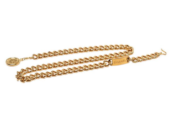 Chanel Vintage Gold Plated Chain Belt Golden