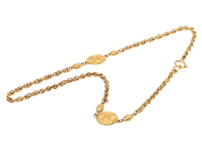 Timeless Collana a catena Chanel Vintage Matelassé Coco Mark D'oro