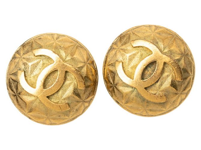 Orecchini a clip Chanel Vintage Coco Mark D'oro