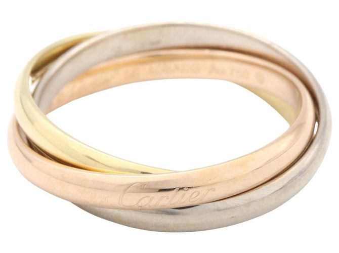 Anello Trinity Cartier in oro giallo bianco e rosa Argento D'oro