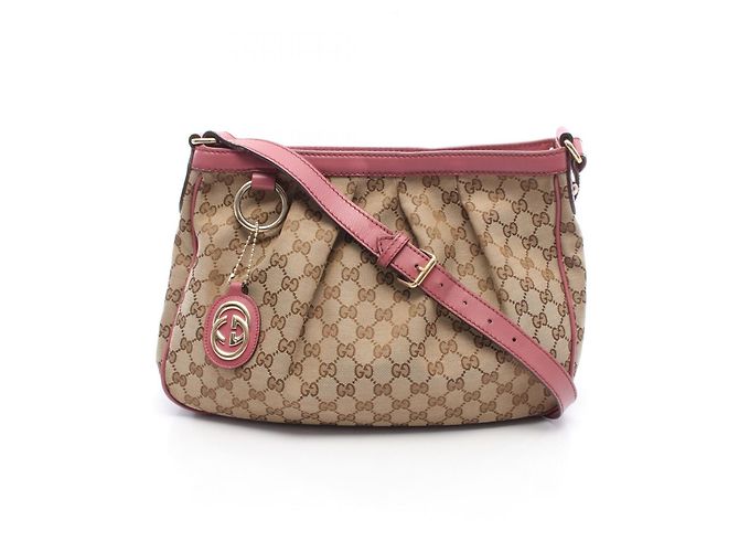 Bolsa de Ombro Gucci Sukey Rosa Bege