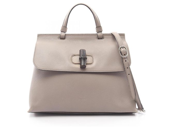 Sac à main 2-Way Gucci Bamboo Daily Medium Marron