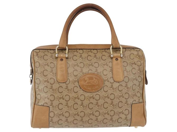 Céline Celine C Macadam Canvas Beige