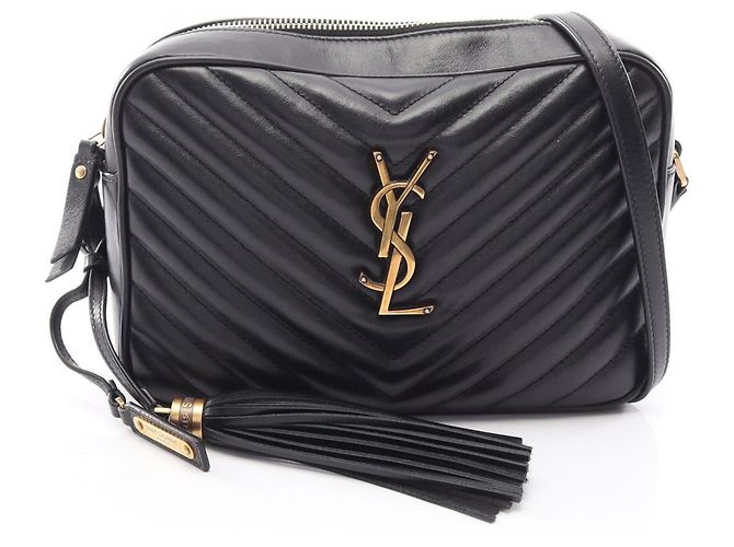 Borsa a Spalla Saint Laurent Paris LOU Monogram Nero