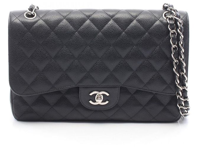 Timeless Borsa a tracolla Chanel Large Matelassé Classic Double Flap Nero