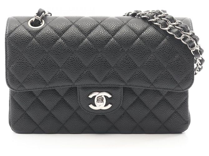 Borsa a tracolla Chanel Matelassé Double Flap Nero